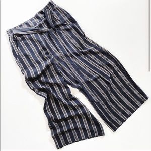 Navy blue and white stripped Palazzo pants